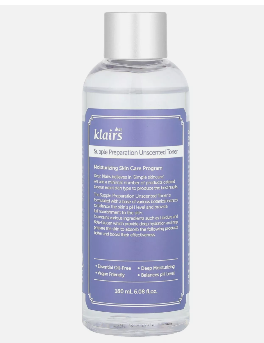 DearKlairs Supple Preparation Unscented Toner