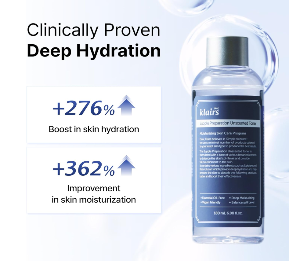 DearKlairs Supple Preparation Unscented Toner