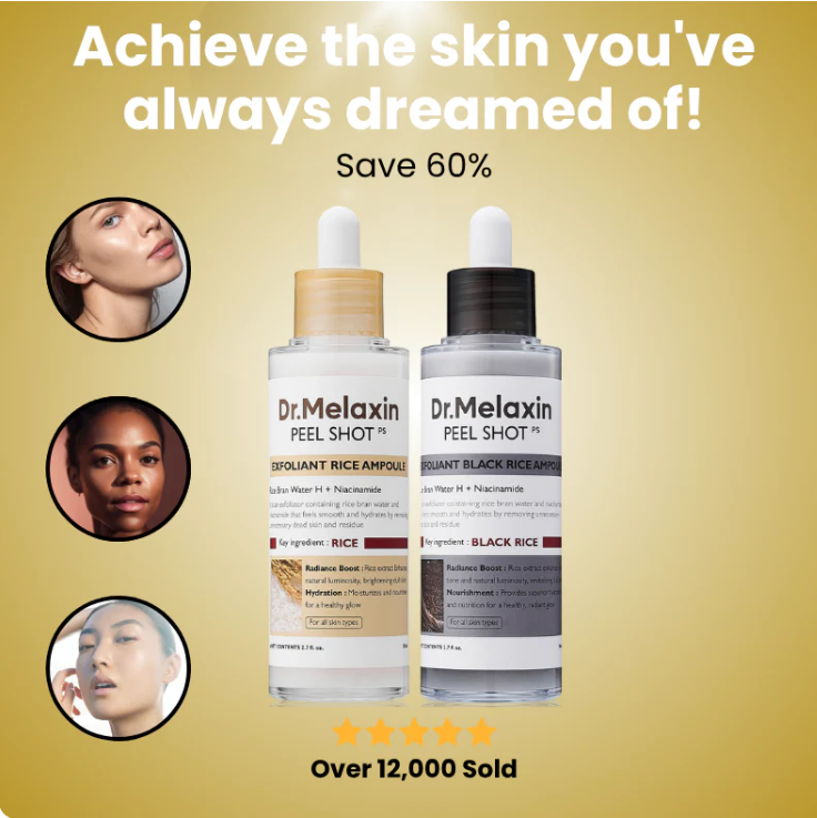 Dr.Melaxin Peel Shot Glow Rice Ampoule Duo