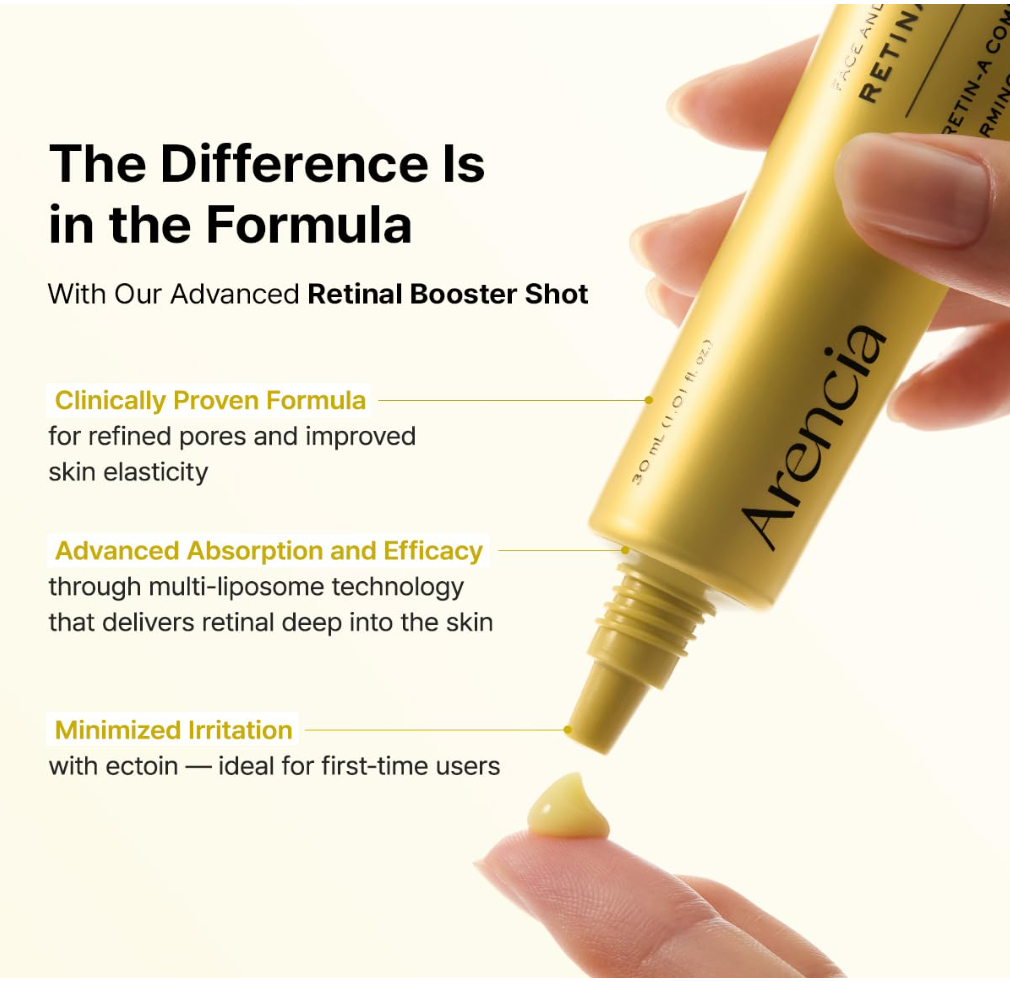 Arencia 24-Hour Glow & Renewal Duo – Vitamin C & Retinal Booster Shots