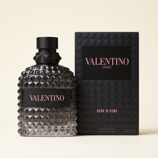 Valentino Uomo Born in Roma Eau de Toilette Spray 3.4 oz (100ml) – Woody Aromatic Men's Cologne